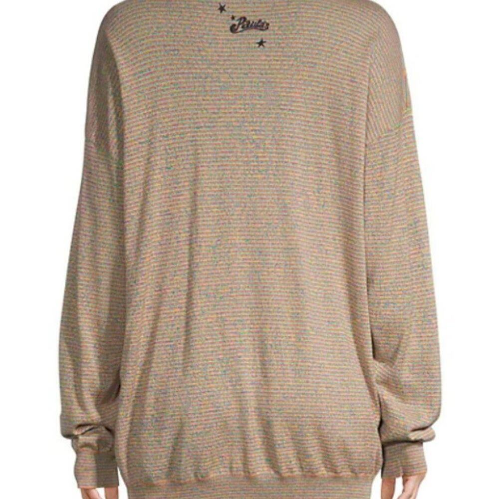 NEW$950 LOEWE PAULA IBIZA Striped Crochet Tassel Pullover Hippie Sweater S/M - Picture 2 of 12